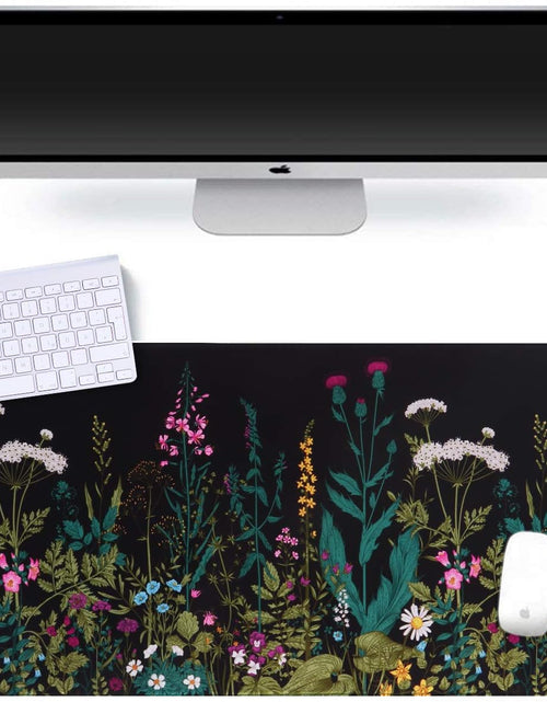 Load image into Gallery viewer, Extended Gaming Mouse Pad (35.4X15.7 In), Large Stable Rubber Base Mousepad with Stitched Edges, Keyboard Mouse Mat Desk Pad for Work, Game, Office, Home - Weeds
