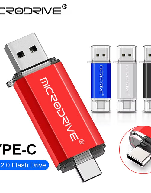 Load image into Gallery viewer, Type C USB Flash Drive OTG 2 in 1 USB 2.0 Micro USB Pen Drive 128GB 64GB 32GB 16GB 8GB 4GB Pendrive Flash Drive
