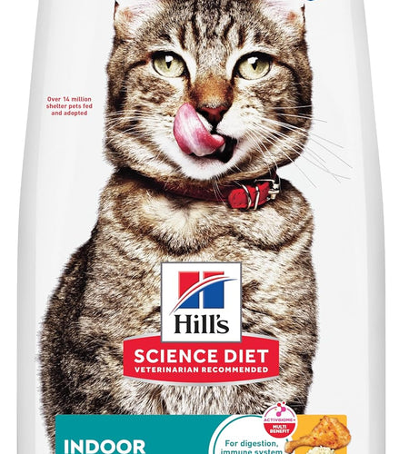 Dry Cat Food, Adult 7+ for Senior Cats, Indoor, Chicken Recipe, 15.5 Lb. Bag