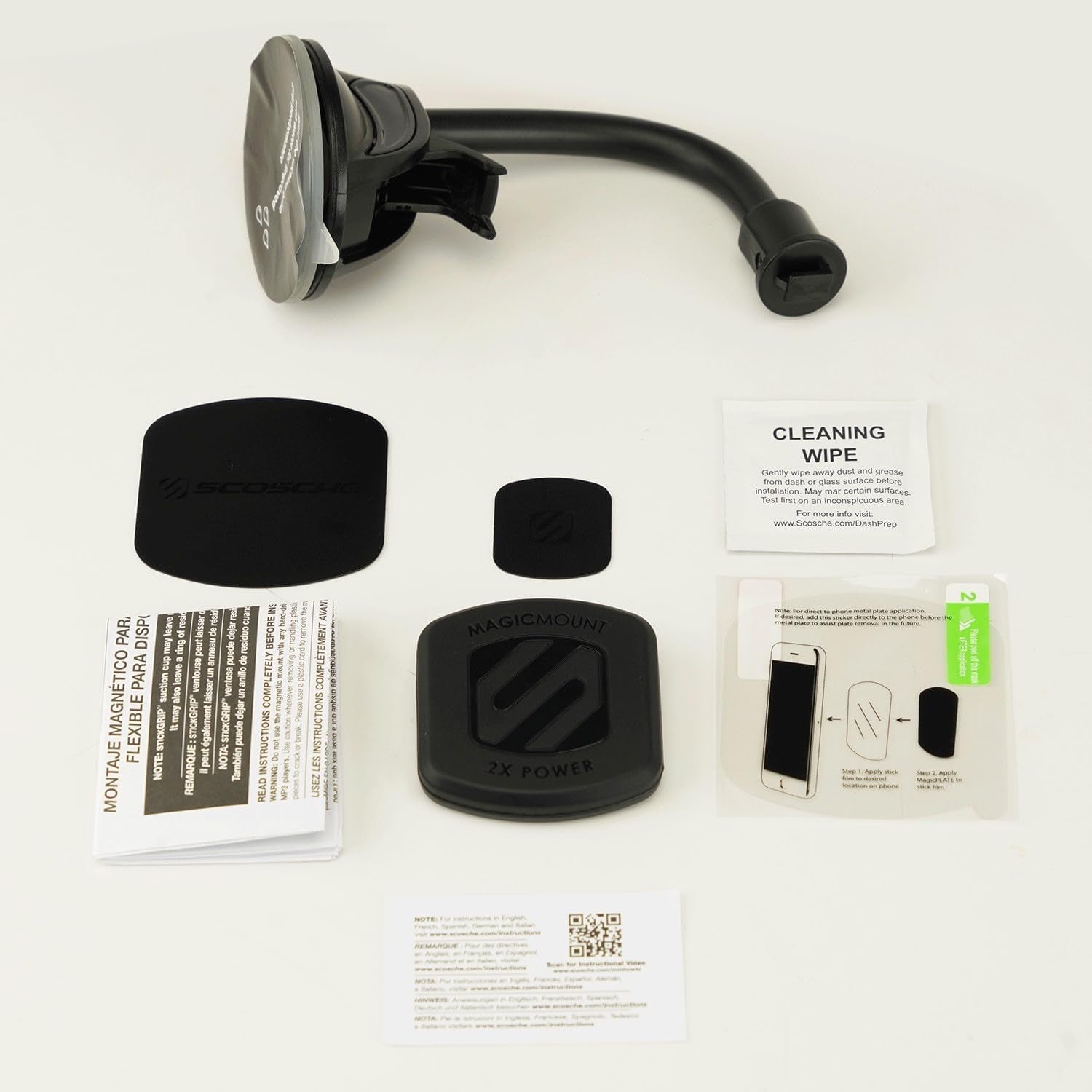 MAGTHD2 Magicmount XL Magnetic Suction Cup Phone Mount for Car, Black