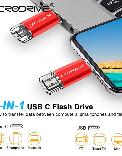 Load image into Gallery viewer, Type C USB Flash Drive OTG 2 in 1 USB 2.0 Micro USB Pen Drive 128GB 64GB 32GB 16GB 8GB 4GB Pendrive Flash Drive
