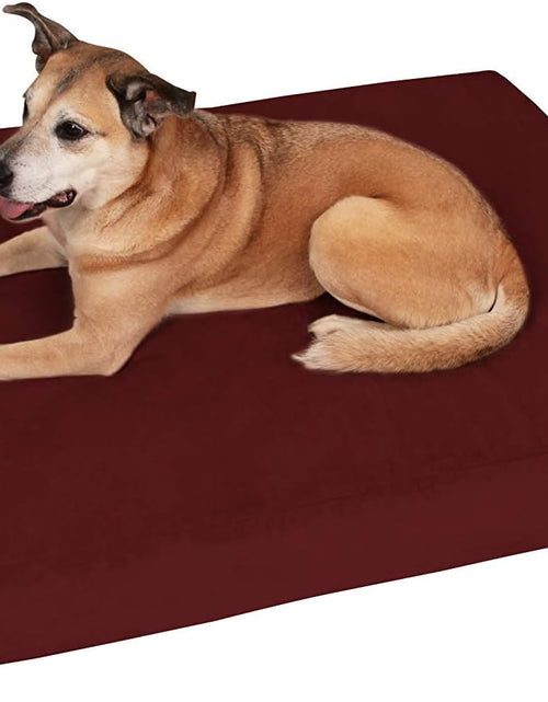 Load image into Gallery viewer, 7" Pillow Top Orthopedic Dog Bed for Large and Extra Large Breed Dogs (Sleek Edition) (Giant (60 X 48 X 7), Burgundy)
