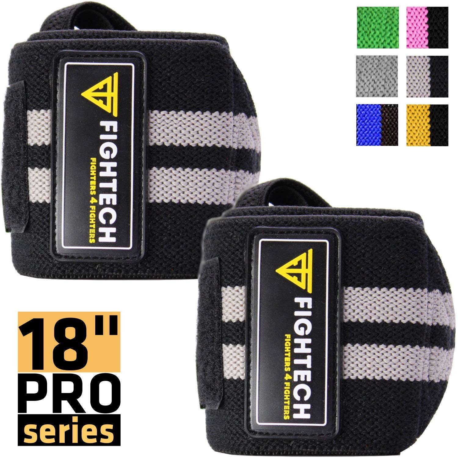 Upgraded 2022 PRO Series Wrist Wraps for Weight Lifting | 18 Inch Professional Grade Lifting Wrist Wraps for Crossfit and Powerlifting (Black, 18 Inch)