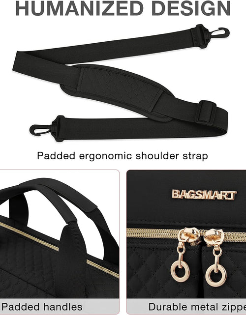 Load image into Gallery viewer, 17.3/15.6 Inch Laptop Bag, Briefcase for Women Computer Messenger Bag Office Travel Business, Black
