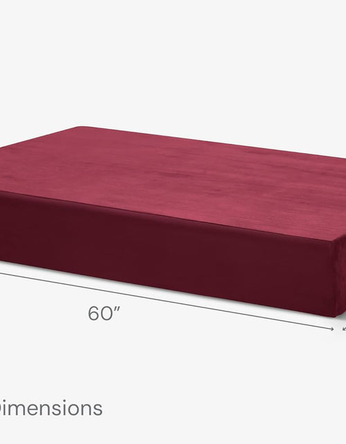 Load image into Gallery viewer, 7" Pillow Top Orthopedic Dog Bed for Large and Extra Large Breed Dogs (Sleek Edition) (Giant (60 X 48 X 7), Burgundy)
