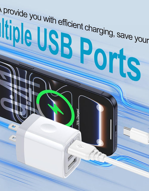 Load image into Gallery viewer, USB Wall Charger,  2Pack Wall Plug 3-Port USB Charging Station 3.1A Power Adapter Multi Port Quick Charger Block Cube for Iphone 15 14 13 12 11 Pro XS MAX 8 Plus,Ipad,Samsung Galaxy S23 S22 S21
