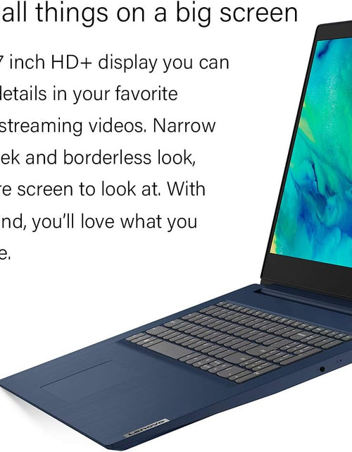 Load image into Gallery viewer, Newest Ideapad 3 Laptop, 17.3" HD+ Screen, Intel Core I5-1035G1 Processor, 8GB RAM, 128GB SSD, HDMI, Wi-Fi, Bluetooth, Windows 11 Home, Blue
