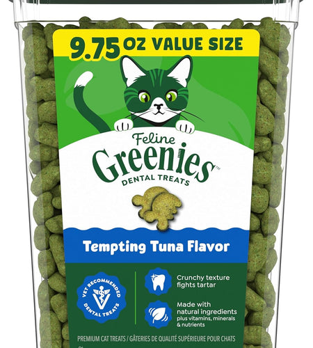 FELINE  Natural Dental Care Cat Treats, Tuna Flavor, All Bag Sizes