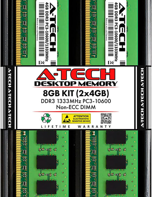 Load image into Gallery viewer, RAM 8GB Kit (2X4Gb) DDR3 1333 Mhz PC3-10600 DIMM - Desktop Computer Memory - CL9 240-Pin UDIMM Non-Ecc Unbuffered Upgrade Modules
