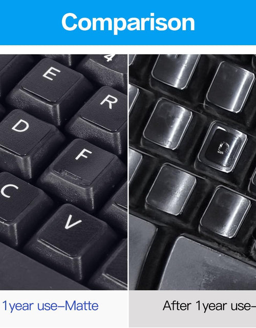 Load image into Gallery viewer, 2PCS Pack Universal English Keyboard Stickers, Computer Keyboard Stickers Black Background with White Lettering for Computer Laptop Notebook Desktop (English)
