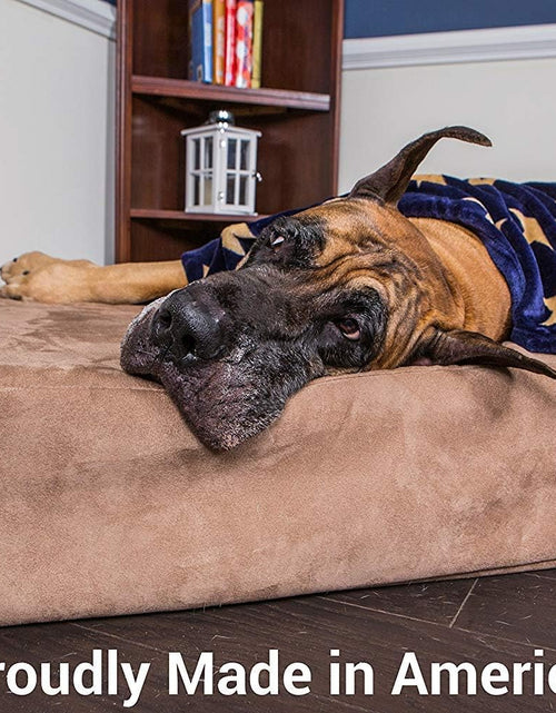 Load image into Gallery viewer, 7" Pillow Top Orthopedic Dog Bed for Large and Extra Large Breed Dogs (Sleek Edition) (Giant (60 X 48 X 7), Burgundy)
