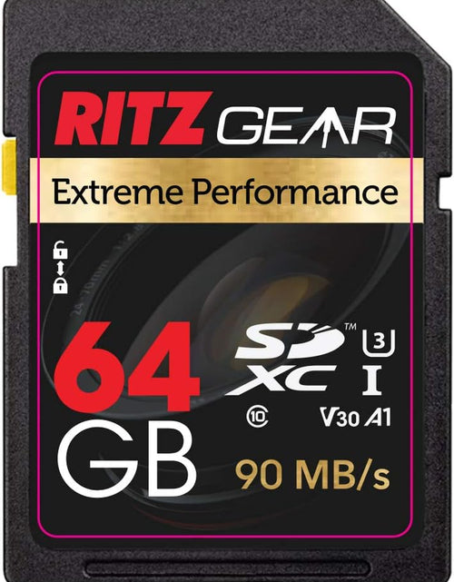 Load image into Gallery viewer, 64GB High-Speed SDXC UHS-I SD Card, C10, U3, V30, Full-Hd &amp; 4K Memory Card

