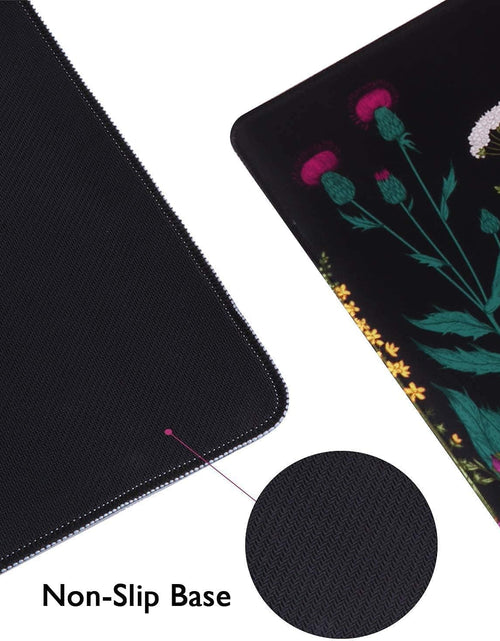 Load image into Gallery viewer, Extended Gaming Mouse Pad (35.4X15.7 In), Large Stable Rubber Base Mousepad with Stitched Edges, Keyboard Mouse Mat Desk Pad for Work, Game, Office, Home - Weeds
